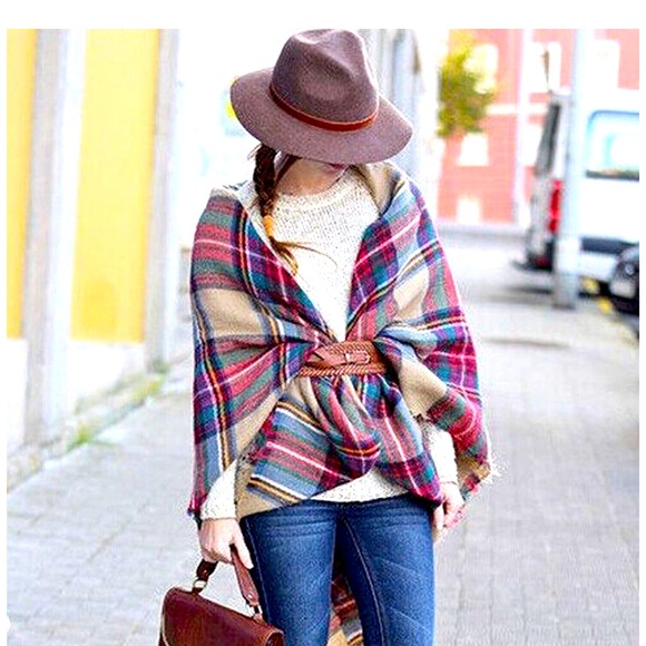 Winter Fashion Accessories - New BoHo Flannel Edge Blanket Scarf XL